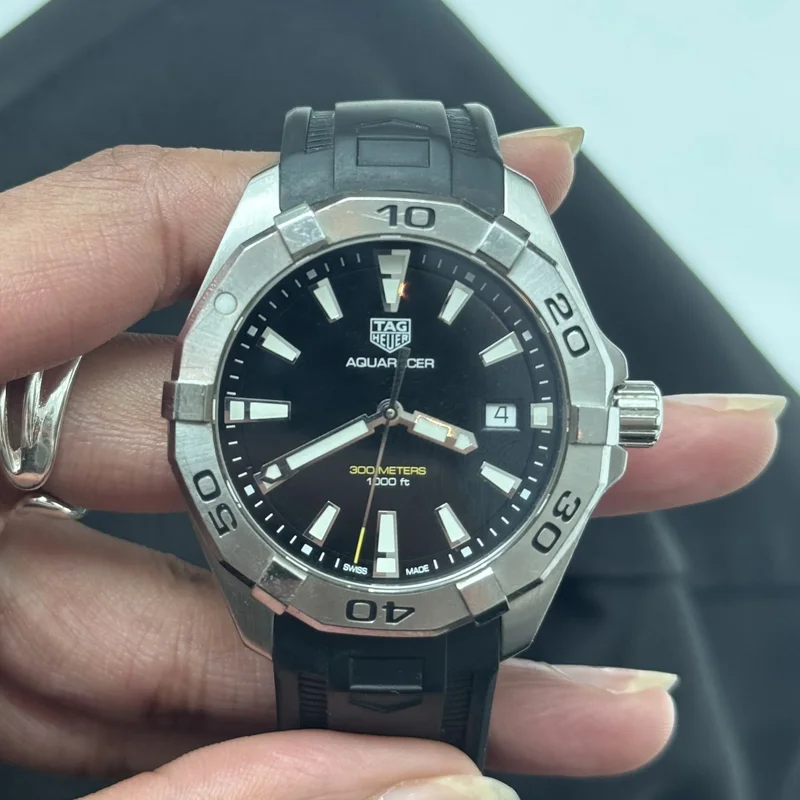 Aquaracer Quartz 300M 41 Stainless Steel / Black / Rubber