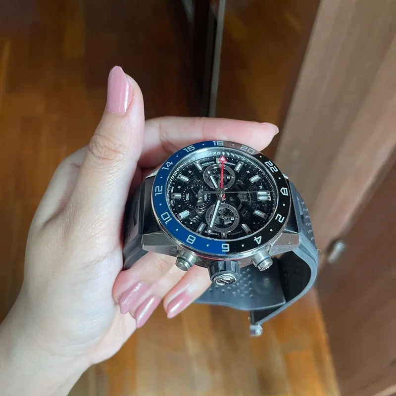 Thumb Carrera Calibre Heuer 02 GMT Stainless Steel / Skeleton / Rubber