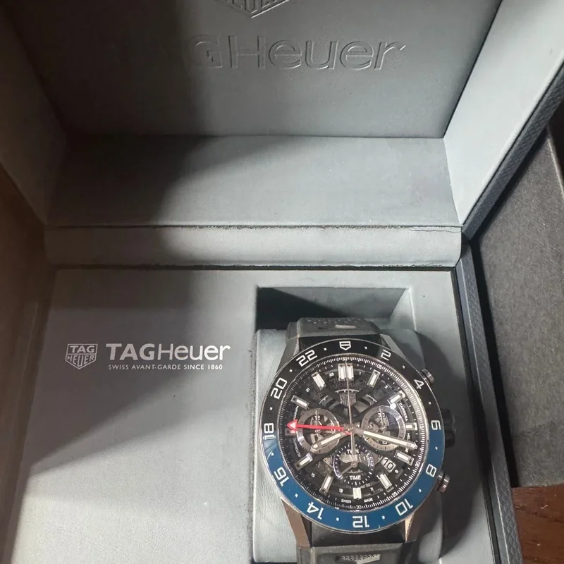 Thumb Carrera Calibre Heuer 02 GMT Stainless Steel / Skeleton / Rubber