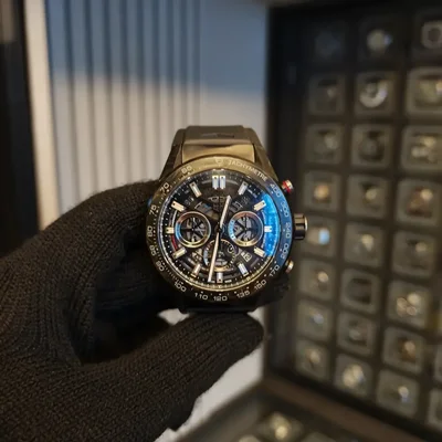 Carrera Calibre Heuer 02 45 Carbon / Skeleton / Rubber