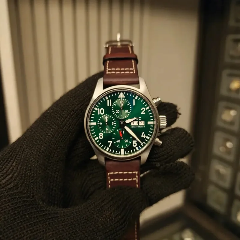 Pilot's Watch Chronograph 41 Stainless Steel / Green
