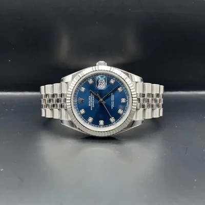 Datejust 41 Stainless Steel Fluted / Jubilee  / Blue - Diamond