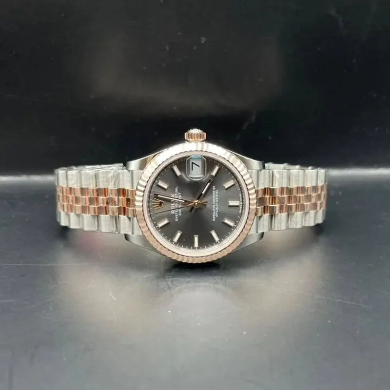 Datejust 31 Stainless Steel/ Rose Gold / Fluted / Grey / Jubilee