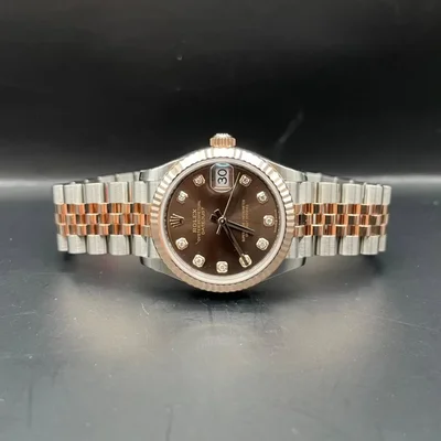 Datejust 31 Stainless Steel/ Rose Gold / Fluted / Chocolate - Diamond / Jubilee
