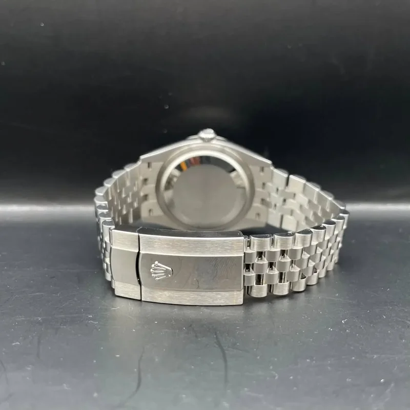 Thumb Datejust 36 Stainless Steel / Fluted / Black / Jubilee