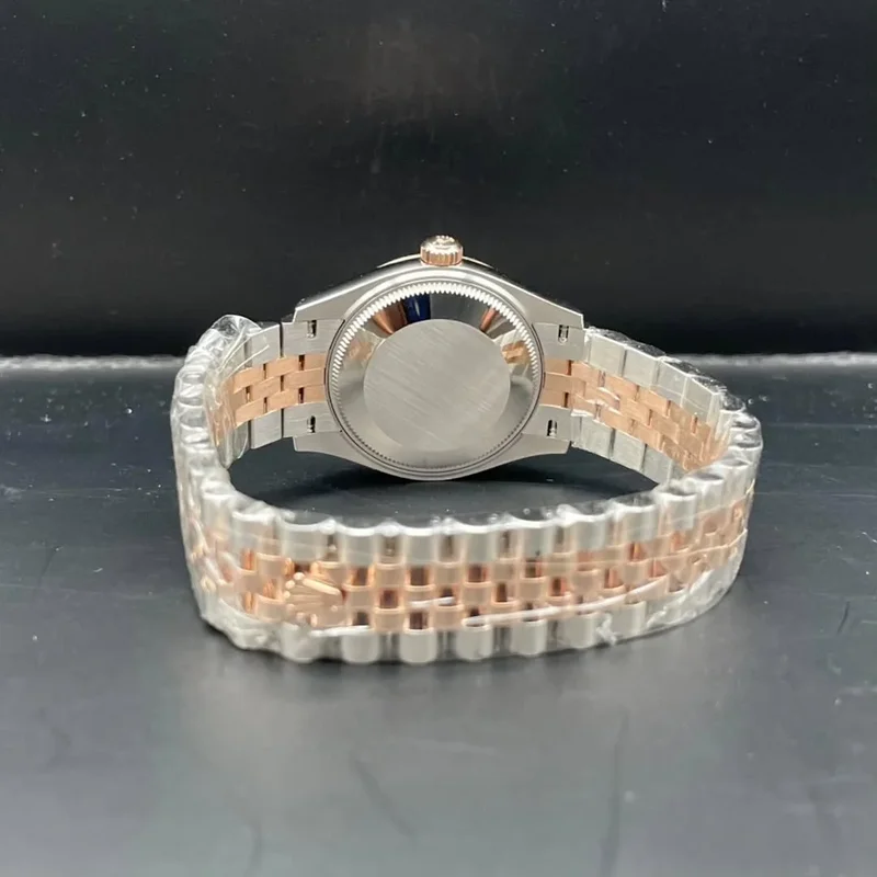 Thumb Datejust 31 Stainless Steel / Rose Gold / Fluted / Chocolate - Diamond / Jubilee