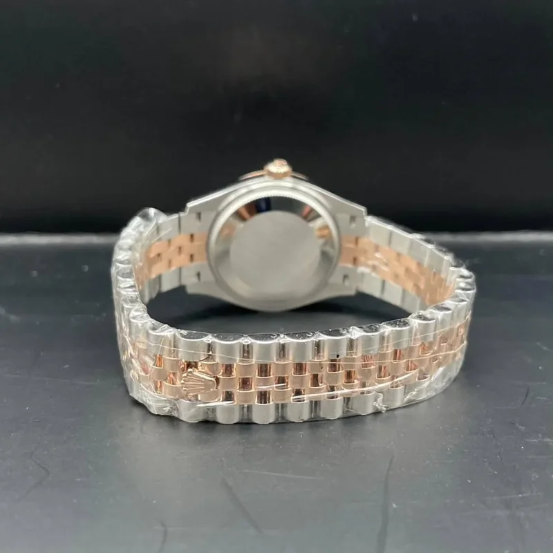 Thumb Datejust 31 Stainless Steel / Rose Gold / Fluted / Chocolate - Diamond / Jubilee