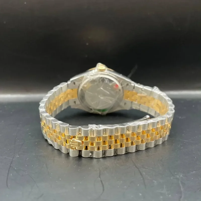 Thumb Datejust 31 Stainless Steel / Yellow Gold / Fluted / Olive - Diamond / Jubilee