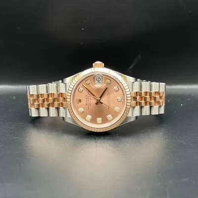 Datejust 31 Stainless Steel / Rose Gold / Fluted / Rose - Diamond / Jubilee