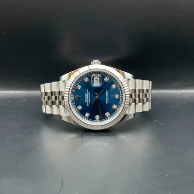 Datejust 41 Stainless Steel Fluted / Jubilee  / Blue - Diamond