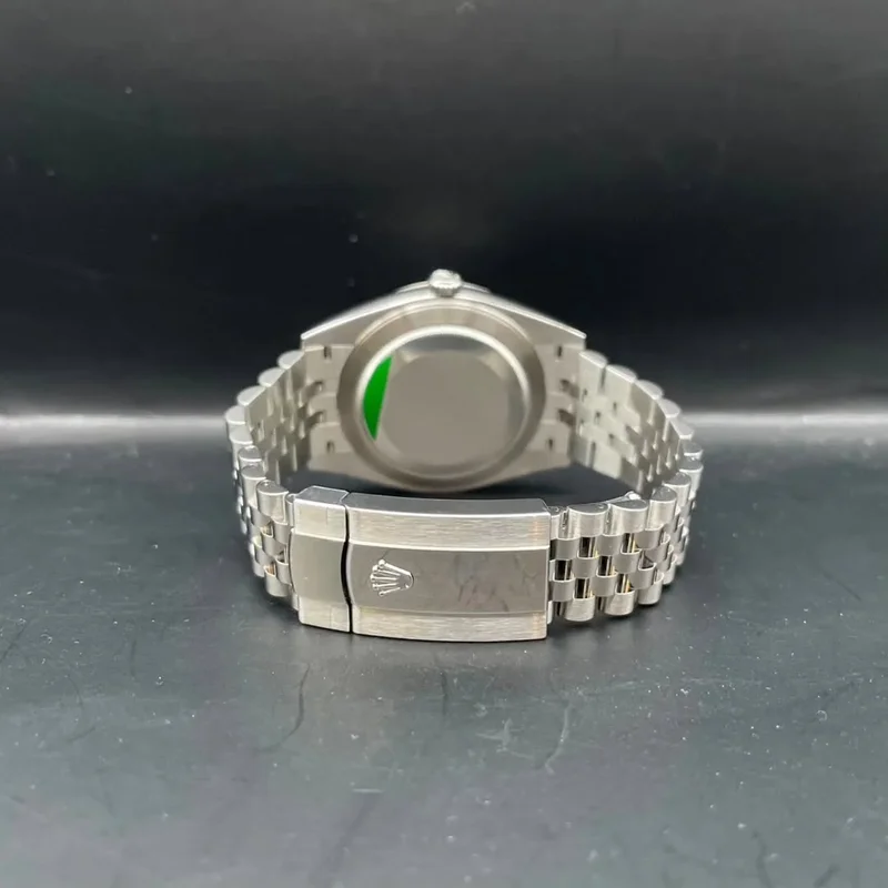 Thumb Datejust 41 Stainless Steel Fluted / Jubilee  / Blue - Diamond