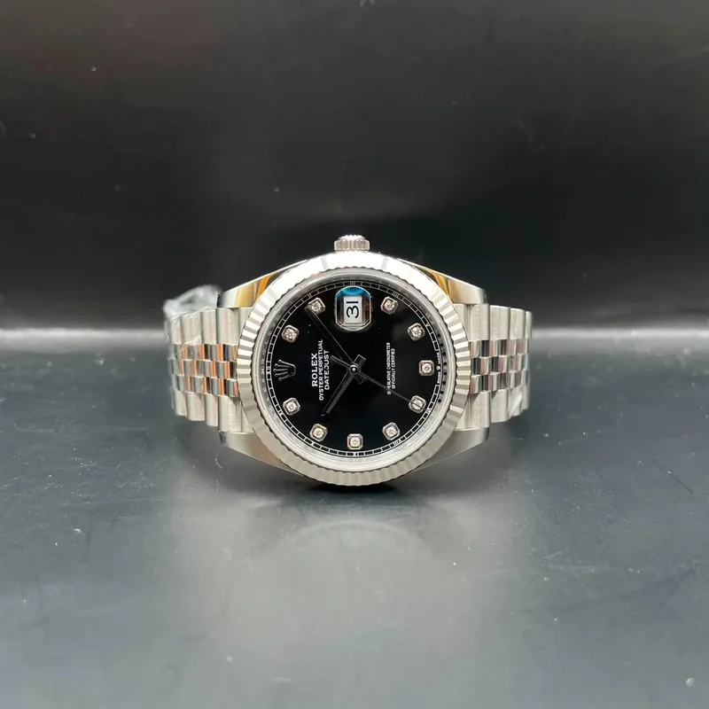 Datejust 41 Stainless Steel Fluted / Jubilee / Black - Diamond