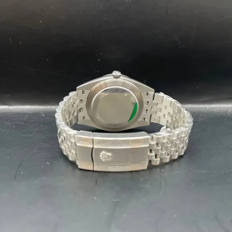 Thumb Datejust 41 Stainless Steel Fluted / Jubilee / Black - Diamond