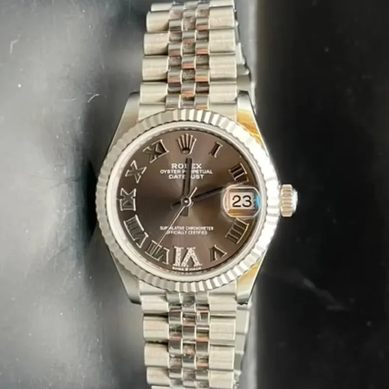 Datejust 31 Stainless Steel Fluted / Jubilee / Grey - Roman