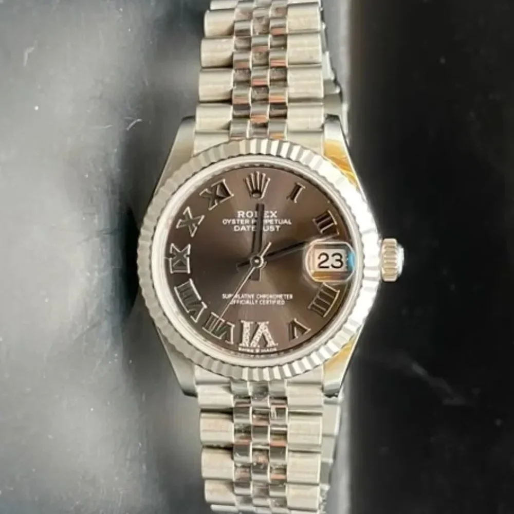 Datejust 31 Stainless Steel Fluted / Jubilee / Grey - Roman