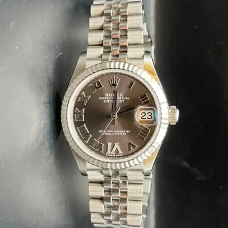 Datejust 31 Stainless Steel Fluted / Jubilee / Grey - Roman