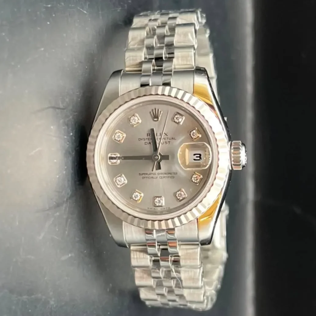 Lady-Datejust 26 Fluted Silver Diamonds Jubilee