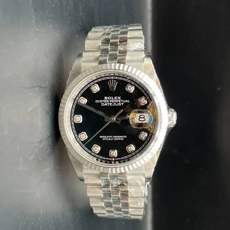 Datejust 41 Stainless Steel Fluted / Jubilee / Black - Diamond