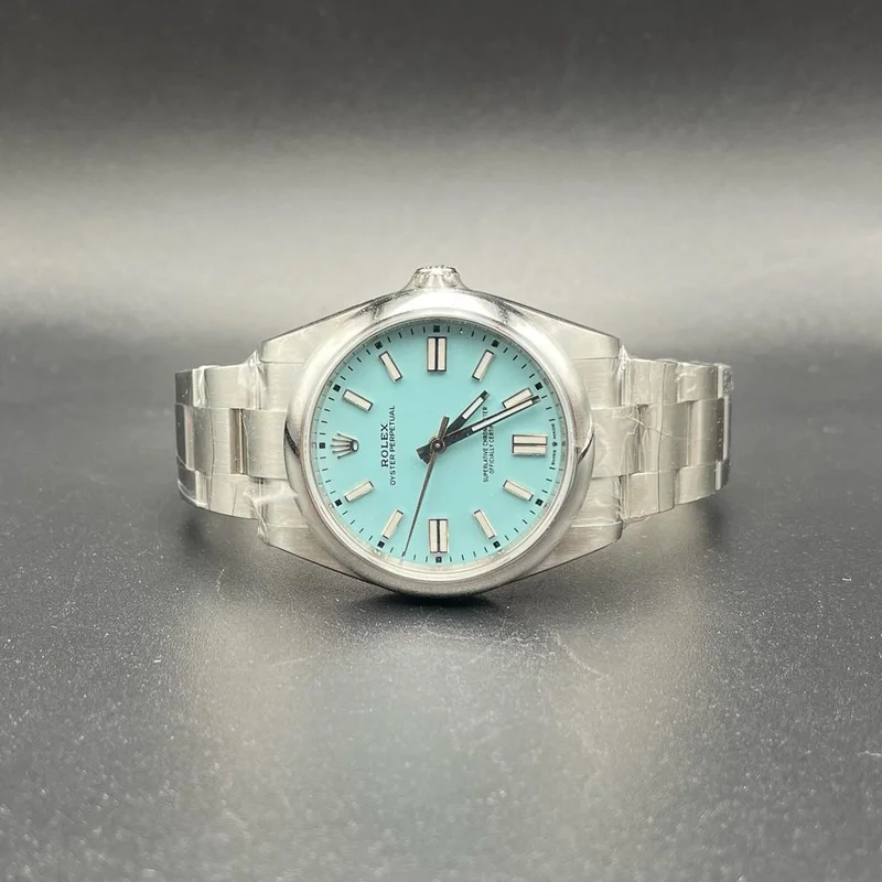 Thumb Oyster Perpetual 41 Stainless Steel / Turquoise