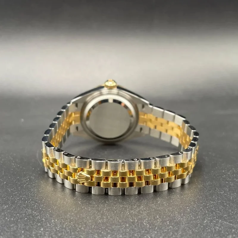 Thumb Lady-Datejust 28 Rolesor Yellow Fluted / Jubilee / Silver Roman