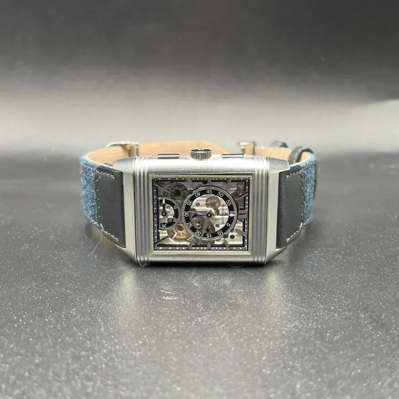 Thumb Reverso Tribute Chronograph Stainless Steel / Blue