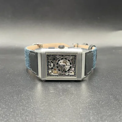 Reverso Tribute Chronograph Stainless Steel / Blue