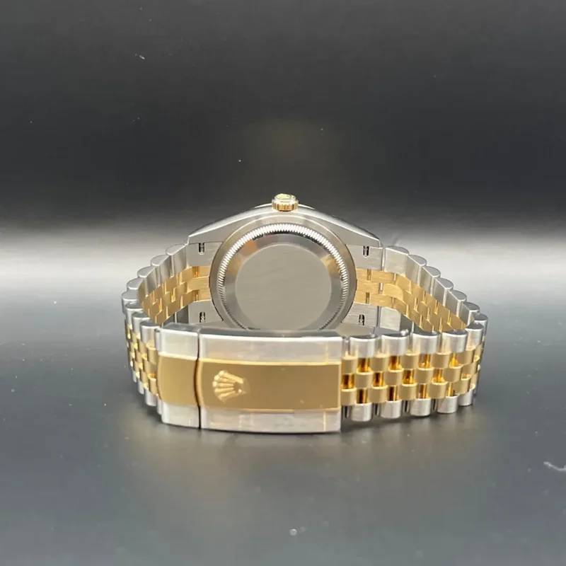Thumb Datejust 36 Stainless Steel / Yellow Gold / Fluted / Olive Green Roman / Jubilee
