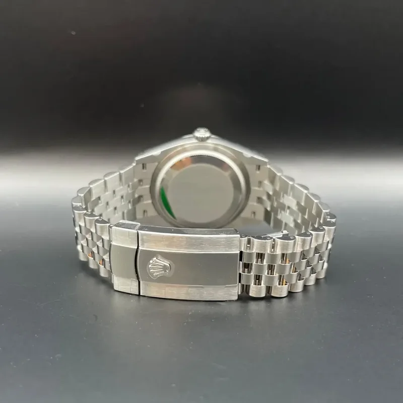 Thumb Datejust 36 Stainless Steel / Fluted / Slate - Roman / Jubilee