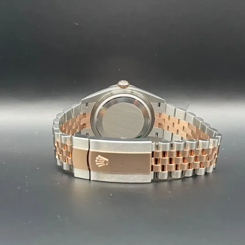 Thumb Datejust 36 Stainless Steel / Everose / Fluted / Black Diamond / Jubilee