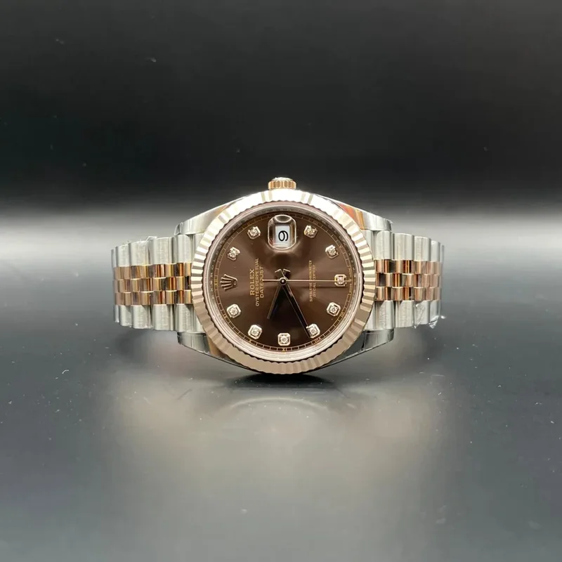 Datejust 41 Rolesor Everose Fluted / Jubilee / Chocolate - Diamond