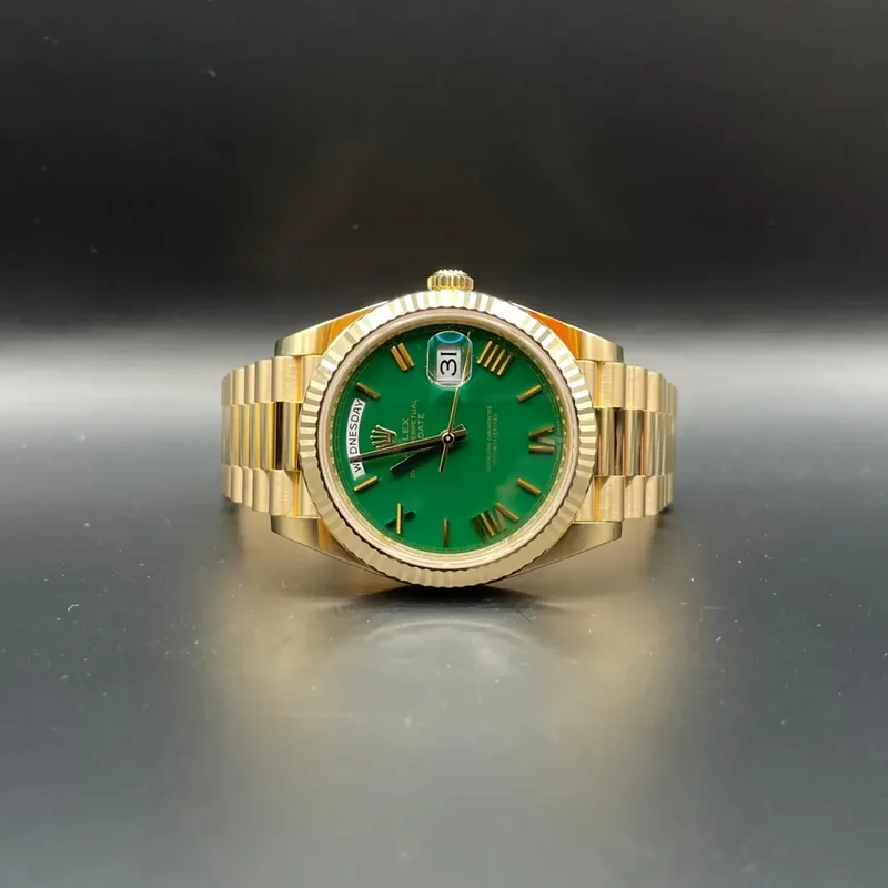 Day-Date 40 Yellow Gold / Green - Roman