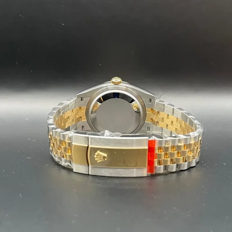 Thumb Datejust 36 Stainless Steel / Yellow Gold / Fluted / Olive Green Roman / Jubilee