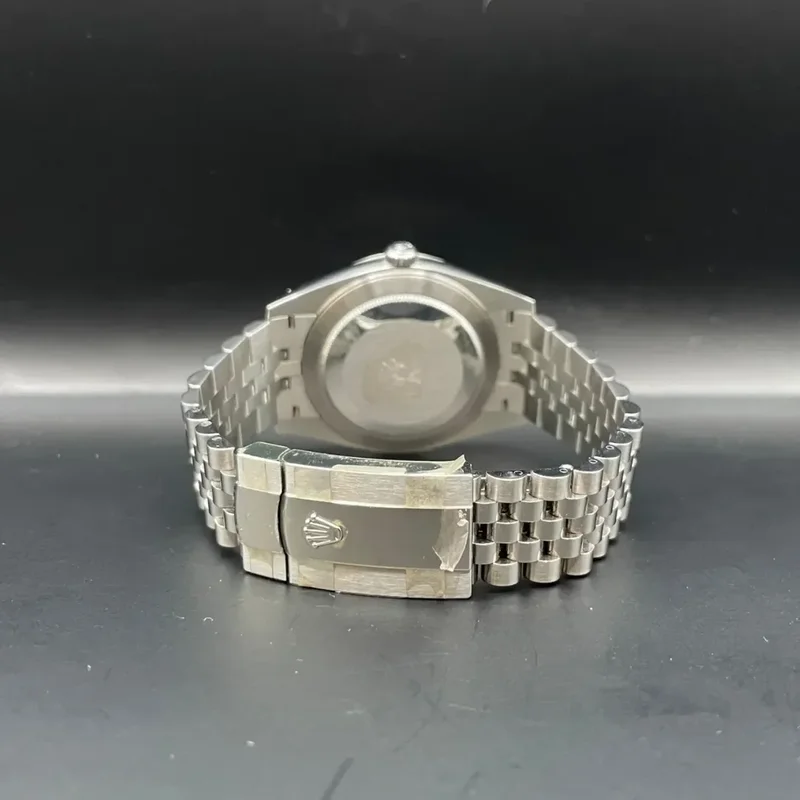 Thumb Datejust 41 Stainless Steel - Fluted / Green / Jubilee