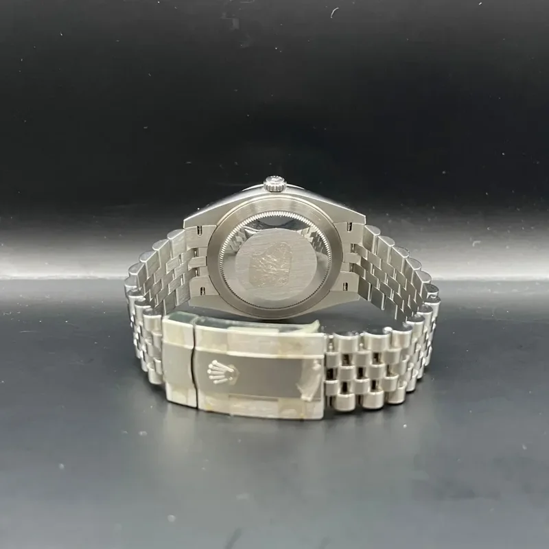 Thumb Datejust 41 Stainless Steel - Fluted / Green / Jubilee