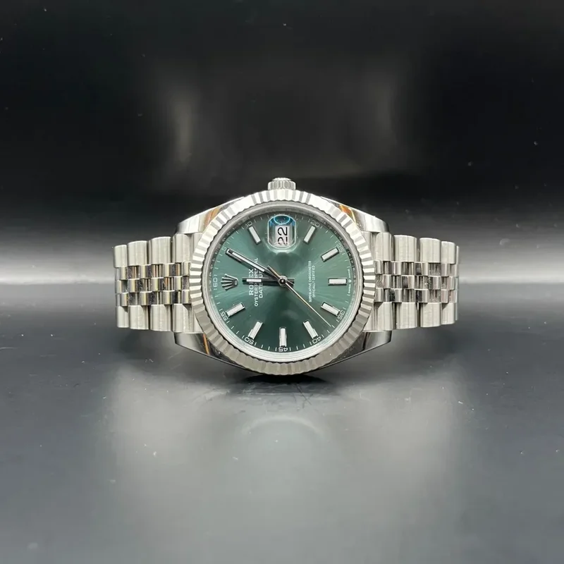 Datejust 41 Stainless Steel - Fluted / Green / Jubilee