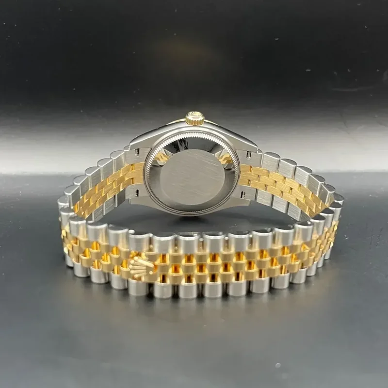 Thumb Datejust 31 Stainless Steel / Yellow Gold / Fluted / Olive - Diamond / Jubilee