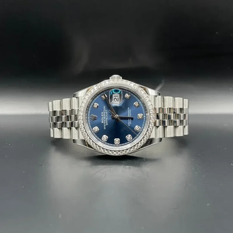 Datejust 36 Stainless Steel / Diamond / Blue Jubilee / Jubilee