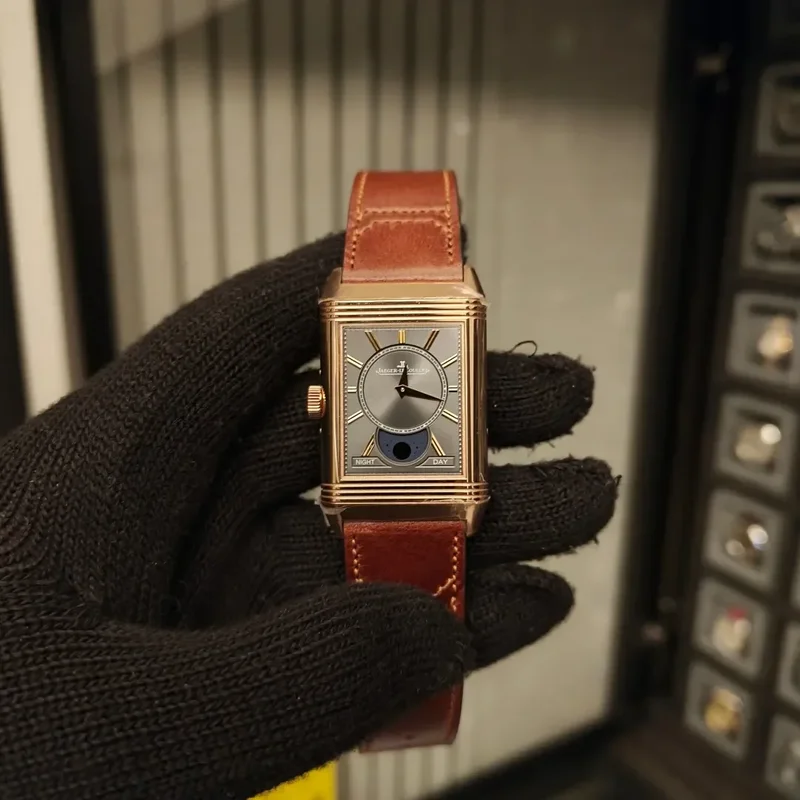 Reverso Tribute Duoface Calendar Pink Gold / Silver