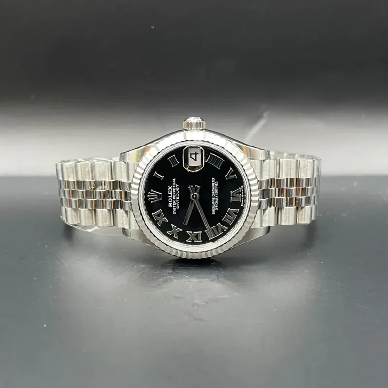 Datejust 31 Stainless Steel Fluted / Jubilee / Black - Roman