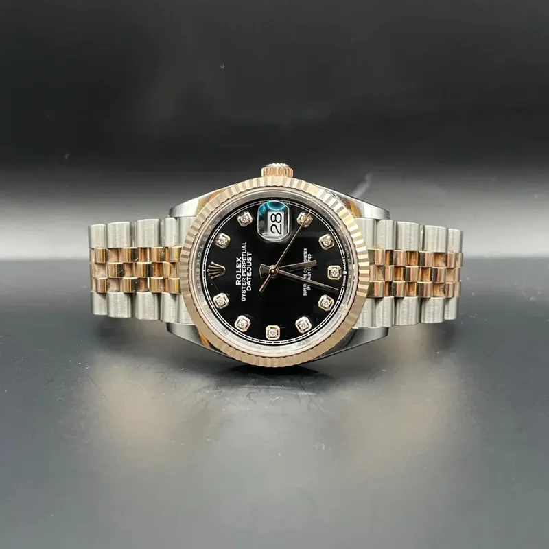 Datejust 36 Stainless Steel / Everose / Fluted / Black Diamond / Jubilee