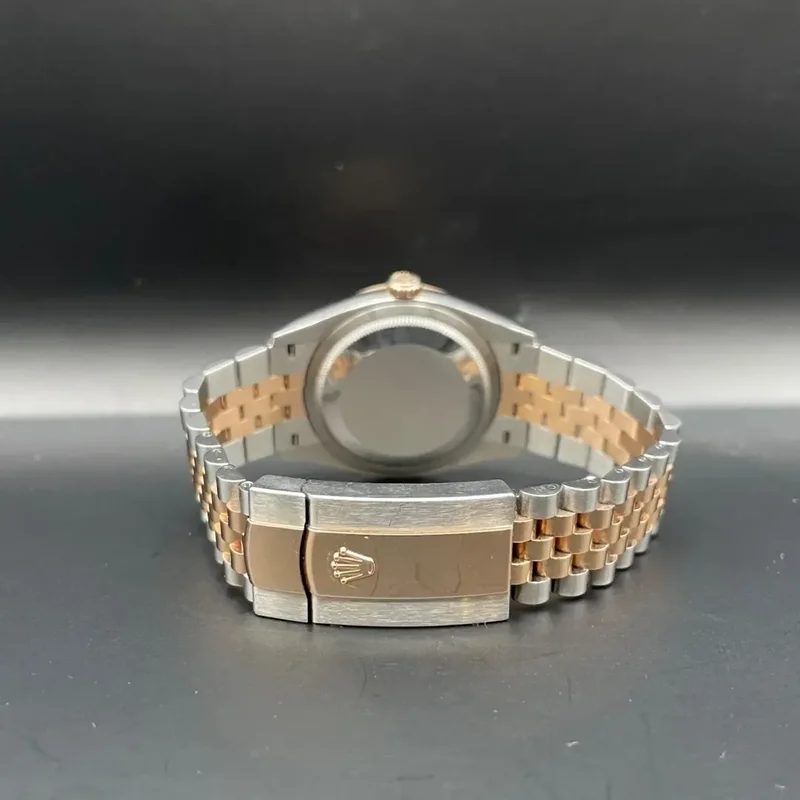 Thumb Datejust 36 Stainless Steel / Everose / Fluted / Black Diamond / Jubilee