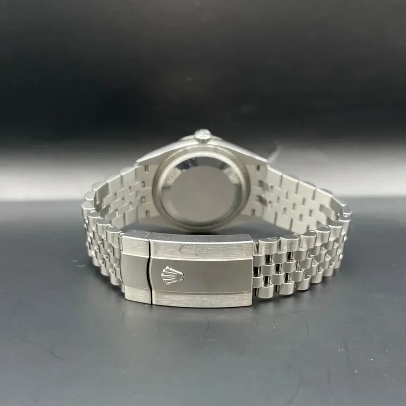 Thumb Datejust 36 Stainless Steel / Fluted / Blue / Jubilee