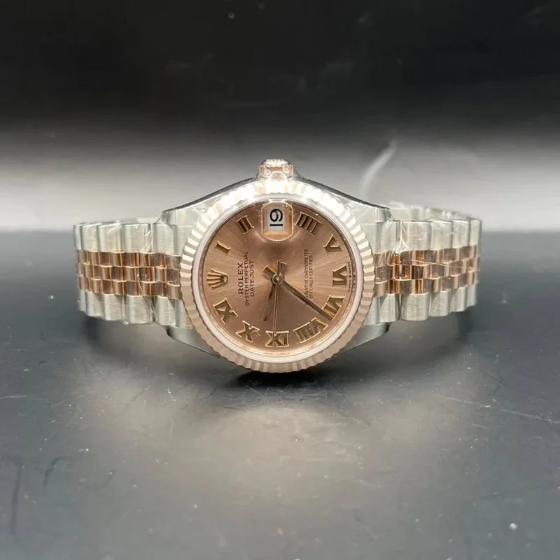 Datejust 31 Stainless Steel/ Rose Gold / Fluted / Rose - Roman / Jubilee
