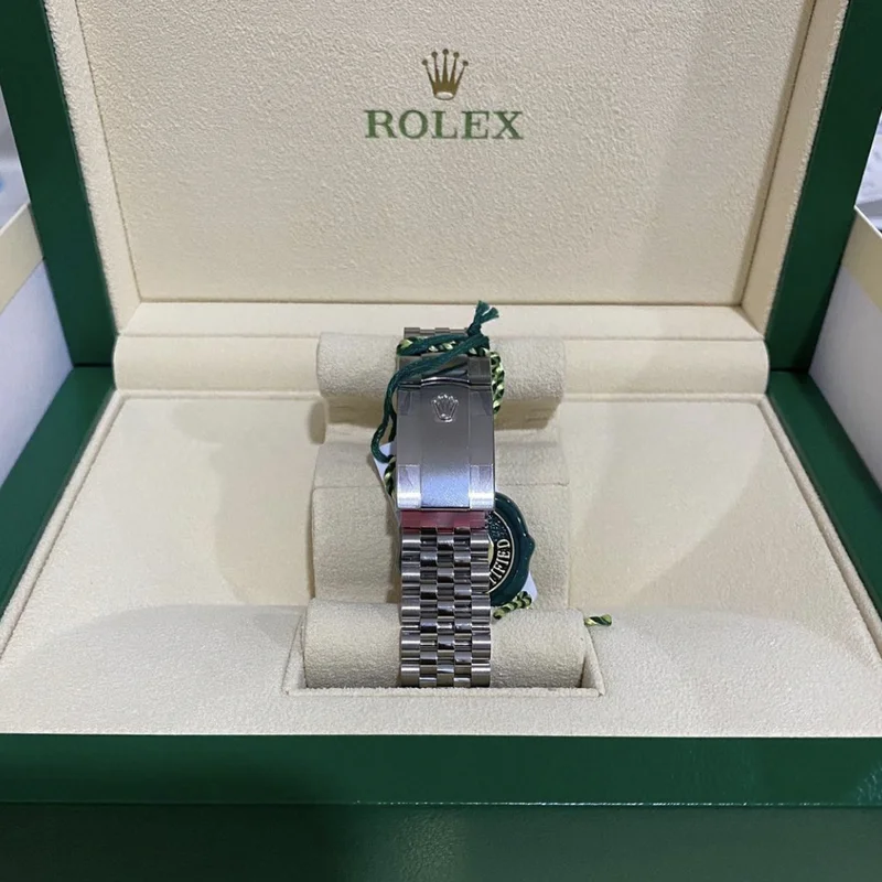 Thumb Datejust 36 Stainless Steel / Fluted / Green / Jubilee