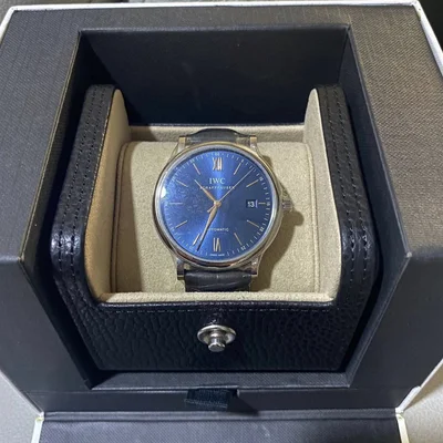 Portofino Automatic Stainless Steel / Blue / Alligator