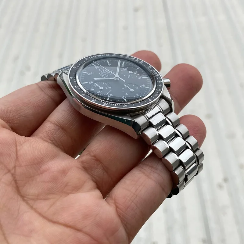 Thumb Speedmaster Reduced Stainless Steel / Black / Bracelet
