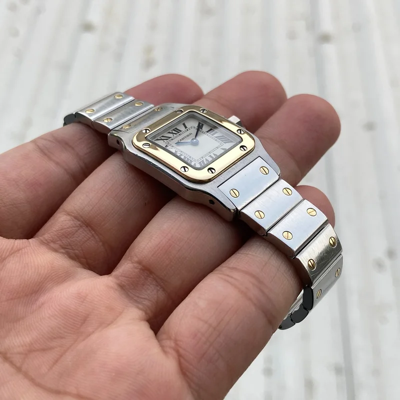Thumb Santos Galbee Two Tone Yellow Gold White Dial