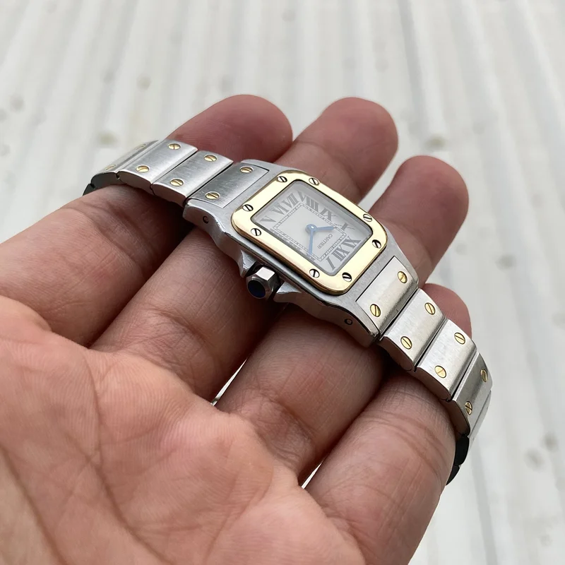 Thumb Santos Galbee Two Tone Yellow Gold White Dial