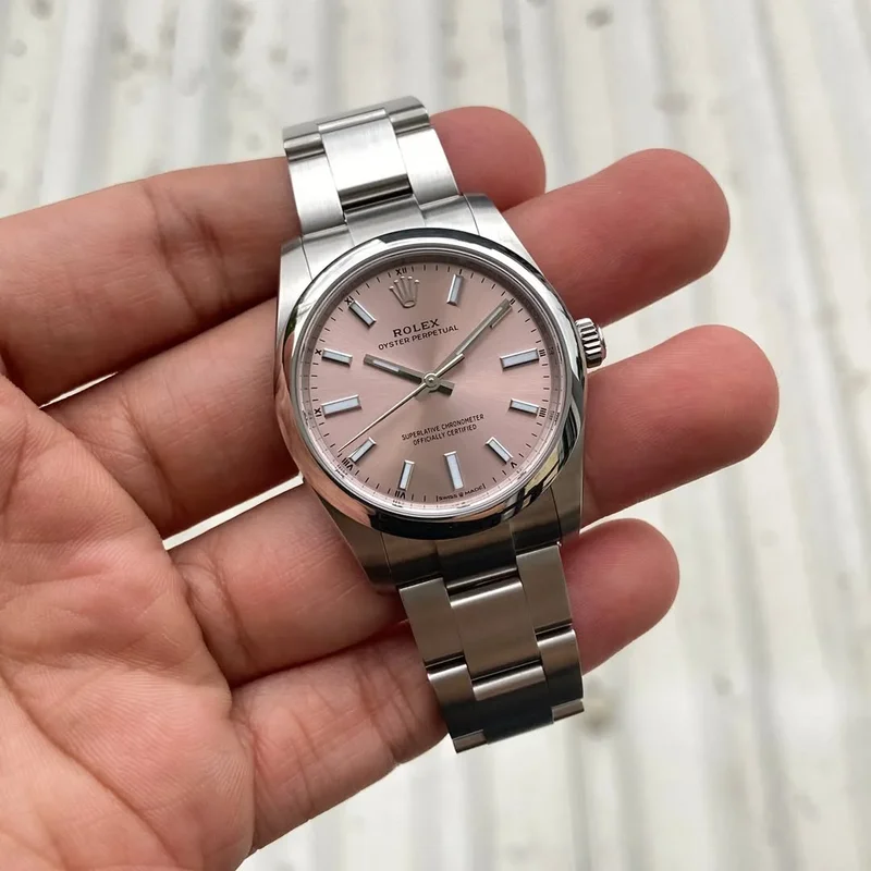 Oyster Perpetual 34 Stainless Steel / Pink