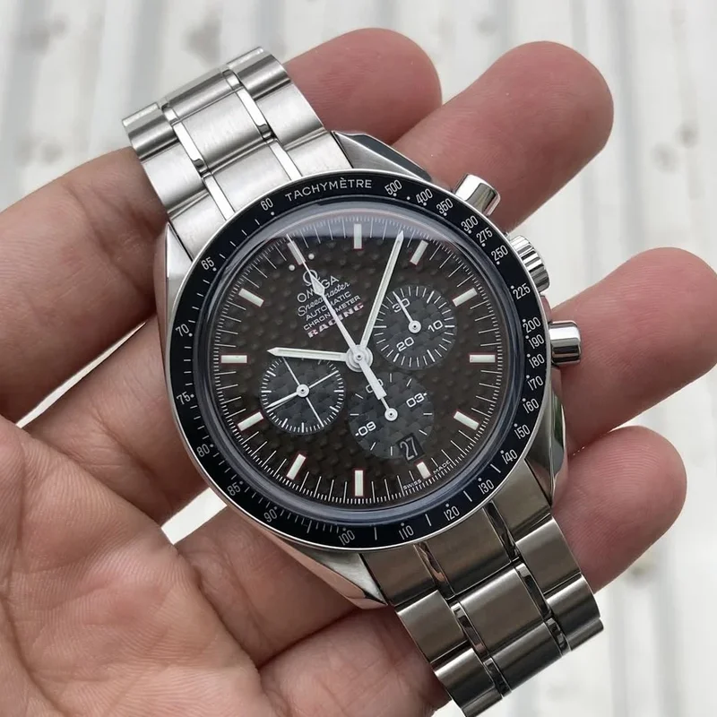 Speedmaster Racing Chronometer Stainless Steel / Carbon Black / Bracelet